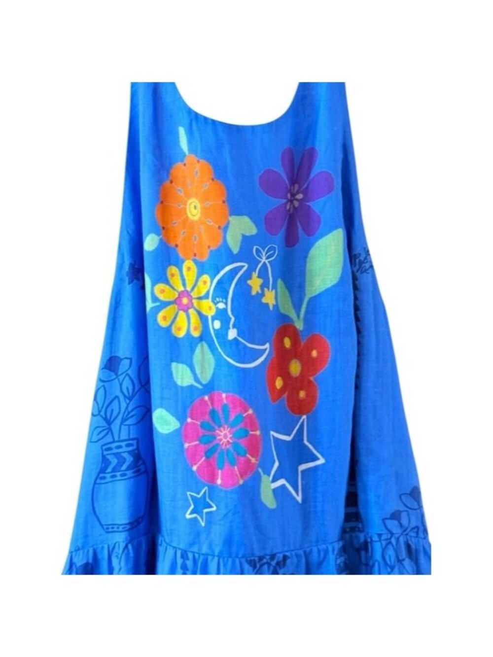 JOHNNY WAS JADE Zahar Tea Length Linen Dress Niccola Boho Print Size XL NEW - Picture 10 of 12